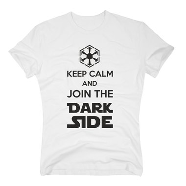 Herren T-Shirt - Keep Calm and Join the Dark Side dunkelblau-rot L