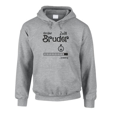 Herren Hoodie - Groer Bruder 2018 ...loading grau-rot XS