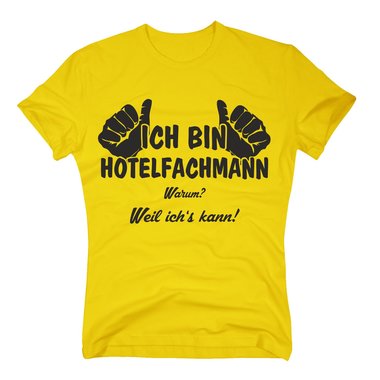 T-Shirt Ich bin Hotelfachmann, weil ichs kann weiss-rot 5XL