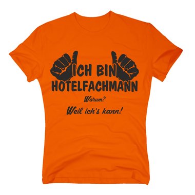 T-Shirt Ich bin Hotelfachmann, weil ichs kann weiss-rot 5XL