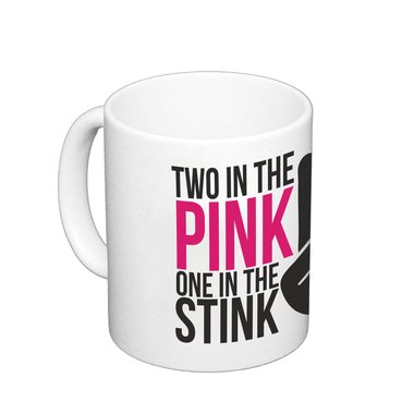 Kaffeebecher FUN Two in the pink one in the stink