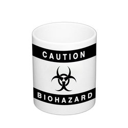 Kaffeebecher Caution Biohazard Biogefhrdung biologisches...