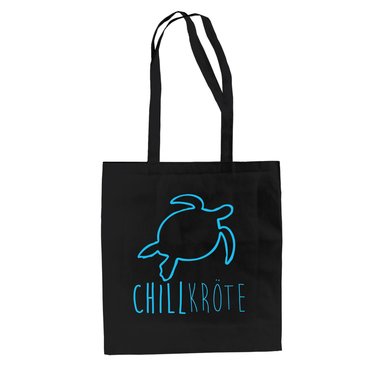 Jutebeutel Baumwolltasche - Chillkrte - Humor Witz Ironie Chill Out Zeitdruck fuchsia-weiss