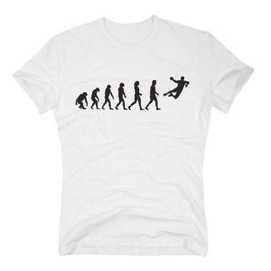 Herren T-Shirt - Handball Evolution - Hobby Team Mannschaft Sport Verein Wurf dunkelblau-weiss S