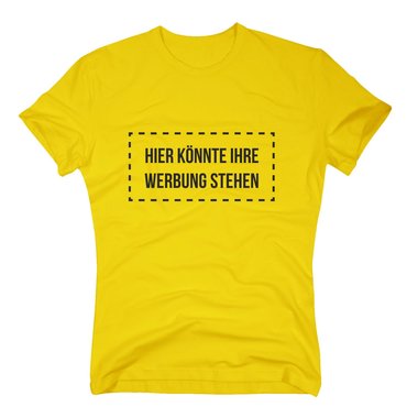 Herren T-Shirt - Hier knnte Ihre Werbung stehen - Marketing Reklame Medien dunkelblau-weiss S