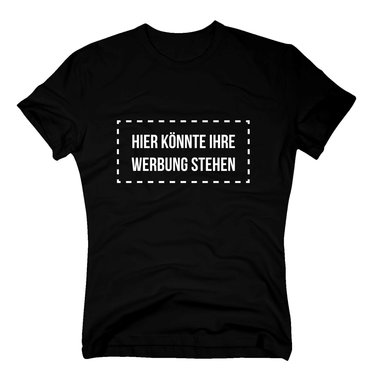 Herren T-Shirt - Hier knnte Ihre Werbung stehen - Marketing Reklame Medien dunkelblau-weiss S