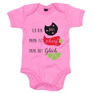 Baby Body - Ich bin s, Mama ist scharf, Papa hat Glck - Familienglck Perfekt dunkelblau-weiss 50-62