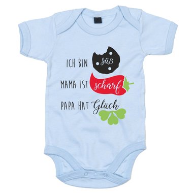 Baby Body - Ich bin s, Mama ist scharf, Papa hat Glck - Familienglck Perfekt dunkelblau-weiss 50-62