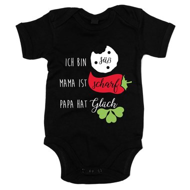 Baby Body - Ich bin s, Mama ist scharf, Papa hat Glck - Familienglck Perfekt dunkelblau-weiss 50-62