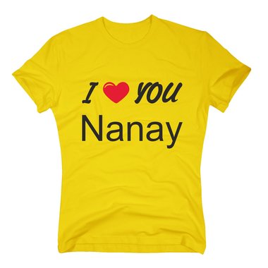 T-Shirt I Love You Nanay royalblau-weiss XXXL