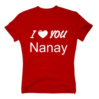 T-Shirt I Love You Nanay royalblau-weiss XXXL