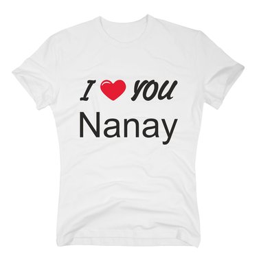 T-Shirt I Love You Nanay royalblau-weiss XXXL