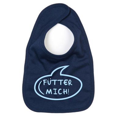 Baby Ltzchen - Ftter mich! - Neugeborenes Kleckerschutz Hunger Essen Stillen grau-fuchsia