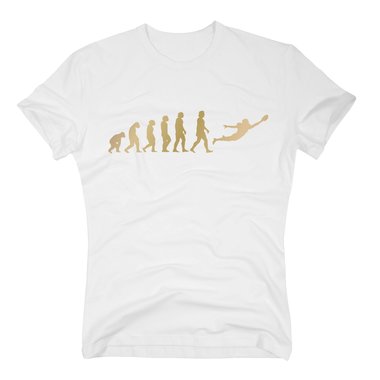 Herren T-Shirt - American Football Evolution - Sport Hobby Touchdown Endzone rot-gold 4XL