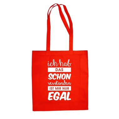 Jutebeutel Baumwolltasche - Ich hab das schon verstanden - Humor Meinung Ironie weiss-schwarz