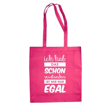 Jutebeutel Baumwolltasche - Ich hab das schon verstanden - Humor Meinung Ironie weiss-schwarz