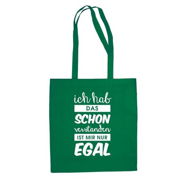 Jutebeutel Baumwolltasche - Ich hab das schon verstanden - Humor Meinung Ironie weiss-schwarz