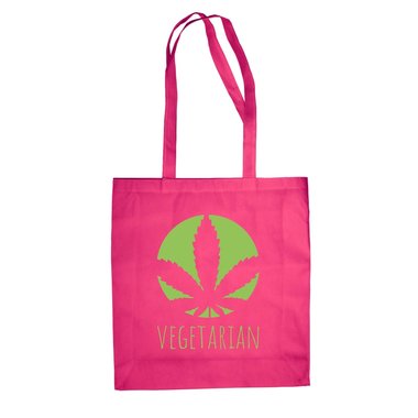 Jutebeutel Baumwolltasche - Vegetarian - Ernhrung Gesundheit Ideal Humor Ironie