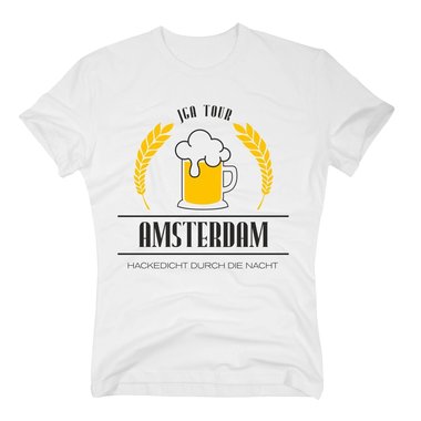 Amsterdam - JGA Tour - Hackedicht durch die Nacht - Herren T-Shirt - Party Team dunkelblau-weiss S