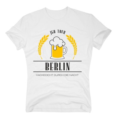 Berlin - JGA Tour - Hackedicht durch die Nacht - Herren T-Shirt - Brutigam Team weiss-gold 5XL