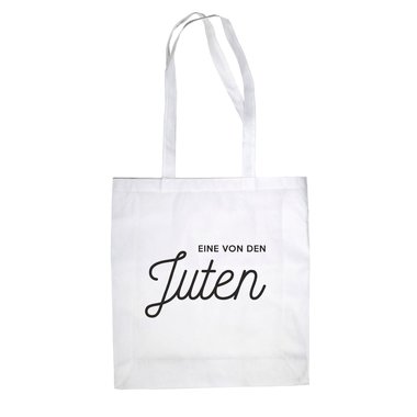 Eine von den Juten - Baumwolltasche - Natur Schutz Umwelt Festival Strand Beste weiss-schwarz