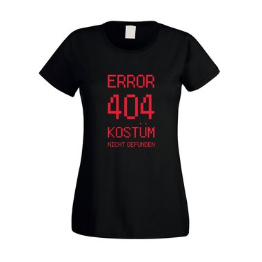 Error 404 - Kostm nicht gefunden - Damen T-Shirt - Verkleidung Party Humor Spa weiss-rot XXL