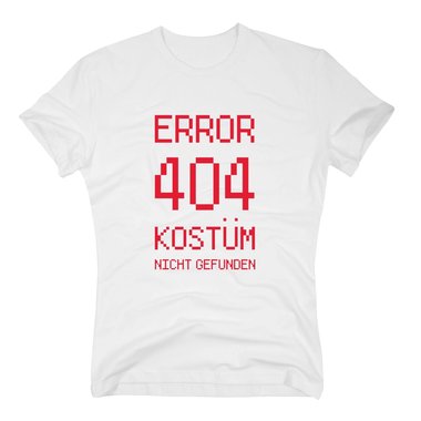 Error 404 - Kostm nicht gefunden - Herren T-Shirt - Karneval Verkleidung Party dunkelblau-rot S