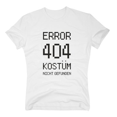 Error 404 - Kostm nicht gefunden - Herren T-Shirt - Karneval Verkleidung Party dunkelblau-rot S