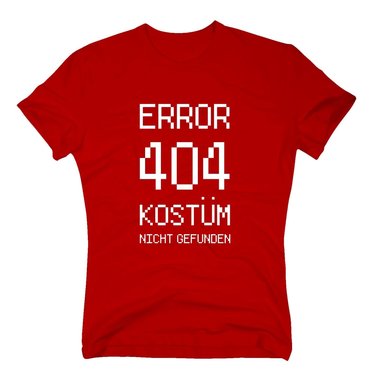 Error 404 - Kostm nicht gefunden - Herren T-Shirt - Karneval Verkleidung Party dunkelblau-rot S