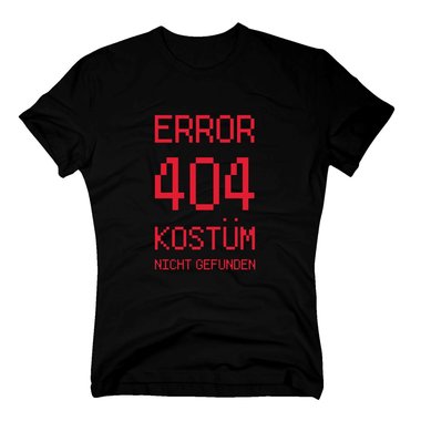 Error 404 - Kostm nicht gefunden - Herren T-Shirt - Karneval Verkleidung Party dunkelblau-rot S