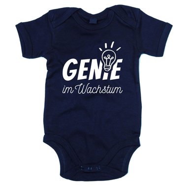 Genie im Wachstum - Baby Body - Familie Geburt Sugling Kind Einstein Humor Fun weiss-gold 68-80