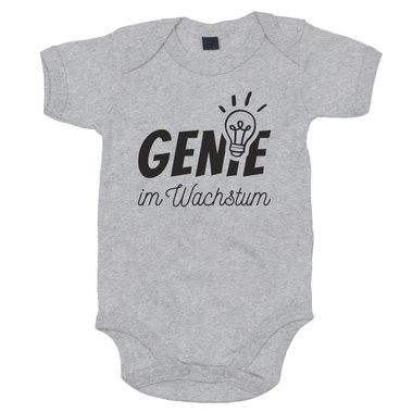 Genie im Wachstum - Baby Body - Familie Geburt Sugling Kind Einstein Humor Fun weiss-gold 68-80