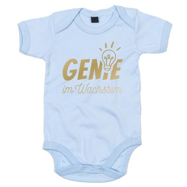 Genie im Wachstum - Baby Body - Familie Geburt Sugling Kind Einstein Humor Fun weiss-gold 68-80