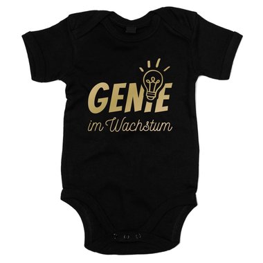 Genie im Wachstum - Baby Body - Familie Geburt Sugling Kind Einstein Humor Fun weiss-gold 68-80