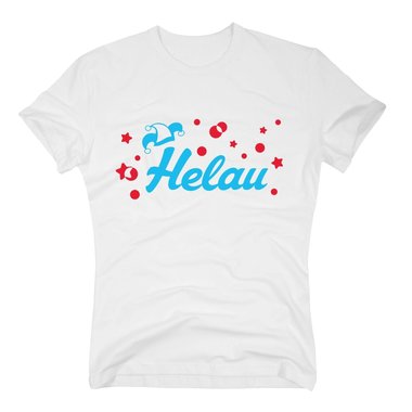 Helau Karneval - Herren T-Shirt - Volksfest Klle November Feiern Party Saufen weiss-cyan 5XL