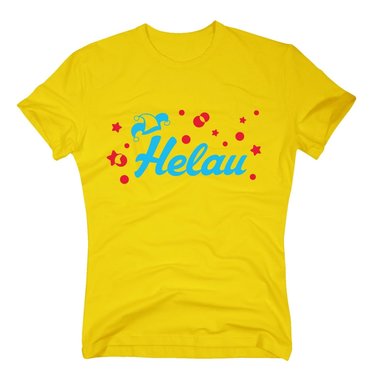 Helau Karneval - Herren T-Shirt - Volksfest Klle November Feiern Party Saufen weiss-cyan 5XL