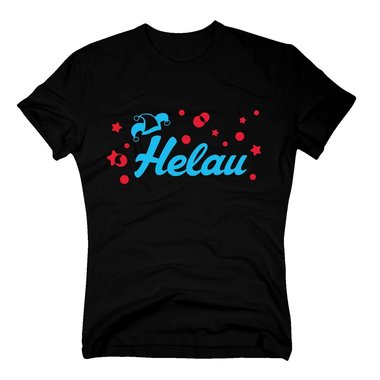 Helau Karneval - Herren T-Shirt - Volksfest Klle November Feiern Party Saufen weiss-cyan 5XL