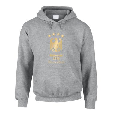 Hoodie Deutschland Weltmeister 2014 Adler schwarz-weiss XXXL