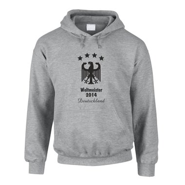 Hoodie Deutschland Weltmeister 2014 Adler schwarz-weiss XXXL