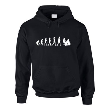 Schlagzeuger Evolution - Herren Hoodie - Hobby Band Live Musik Leben Drum Rock XS grau-schwarz