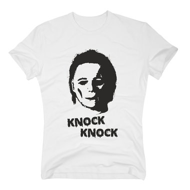 T-Shirt Michael Myers Knock Knock Halloween gelb XXL