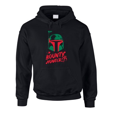 Boba Fett - Bounty Hunter - Herren Hoodie schwarz-dunkelgrn XS