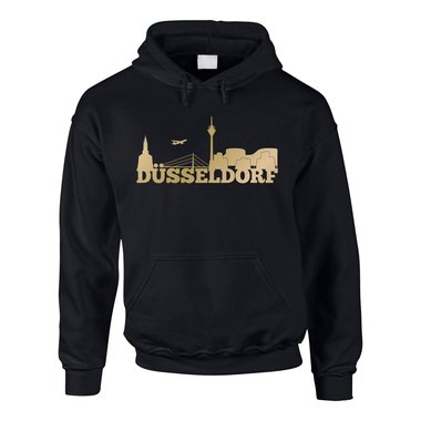 Dsseldorf Skyline - Herren Hoodie grau-schwarz 5XL