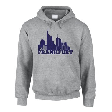 Frankfurt Skyline - Herren Hoodie grau-schwarz 5XL