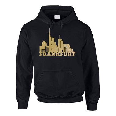 Frankfurt Skyline - Herren Hoodie grau-schwarz 5XL