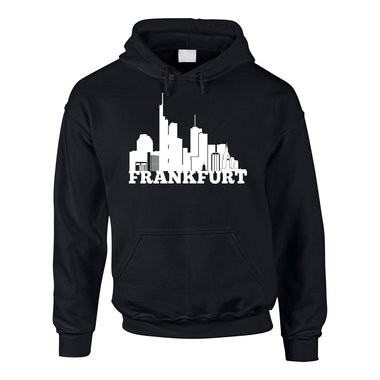 Frankfurt Skyline - Herren Hoodie grau-schwarz 5XL