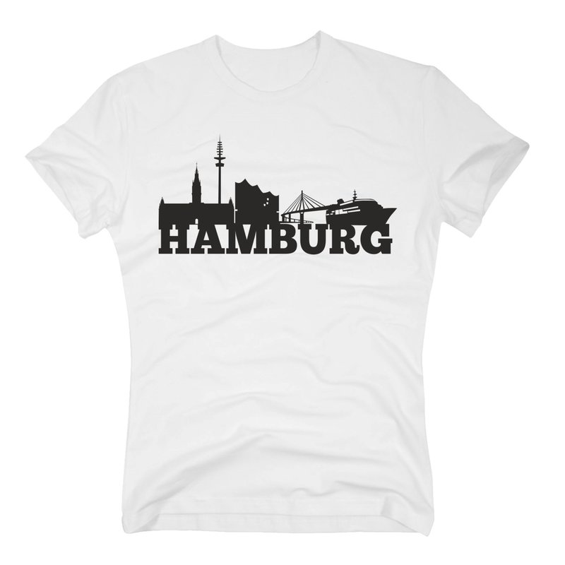 Herren Skyline Hamburg T-Shirt -