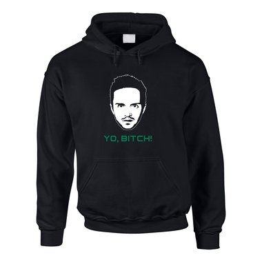 Hoodie Breaking Bad Jesse Yo Bitch Face grau XS