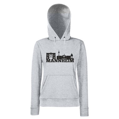 Mannheim Skyline - Damen Hoodie schwarz-gold L