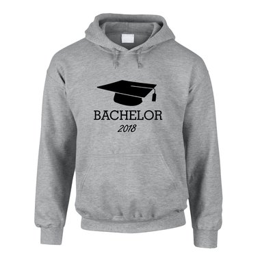 Bachelor 2018 - Herren Hoodie grau-schwarz XS